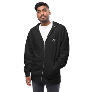 Burnin Checks fleece zip up hoodie